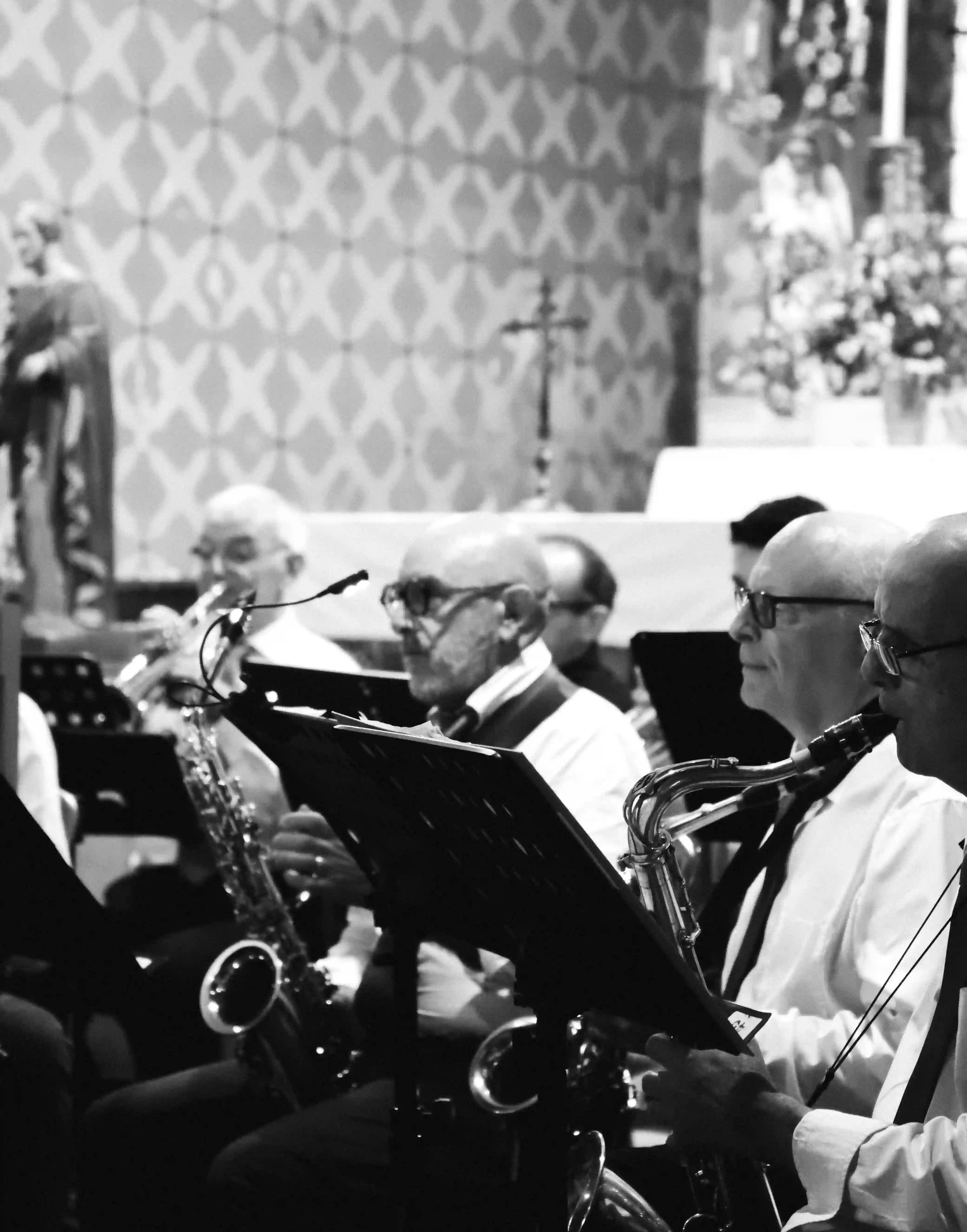 Les saxophonistes de l'harmonie